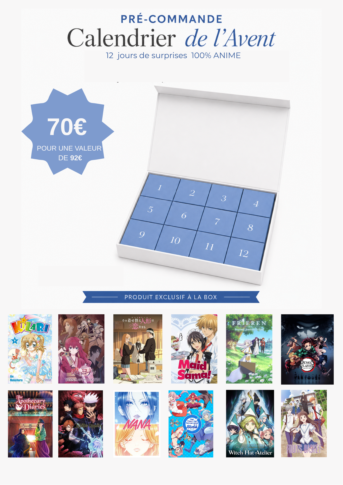 PRÉCOMMANDE – Calendrier de l’Avent thème animé
