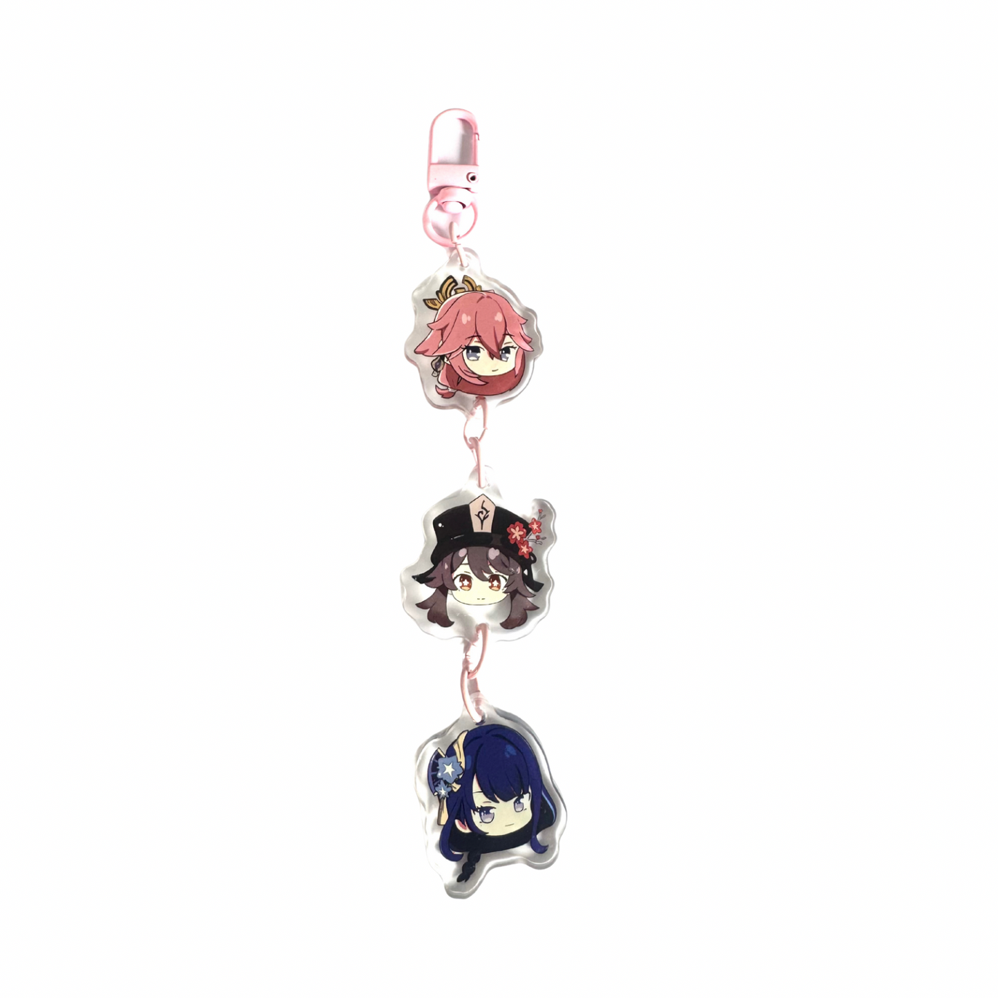 KEYCHAIN 3 CHARMS GENSHIN GIRL